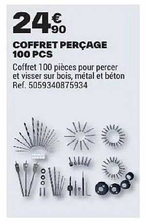 COFFRET PERÇAGE 100 PCS