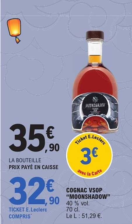 COGNAC VSOP "MOONSHADOW" 40 % vol. 70 cl.