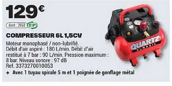 COMPRESSEUR 6L 1,5CV
