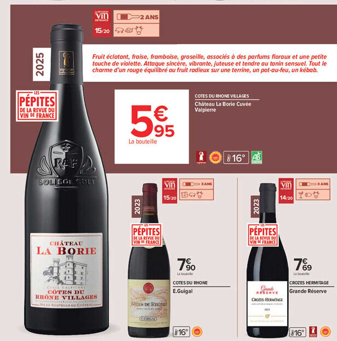 COTES DU RHONE VILLAGES Château La Borie Cuvée Valpierre