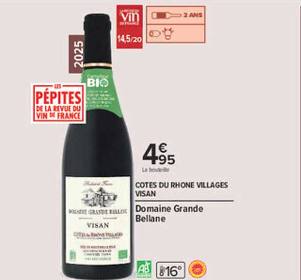 COTES DU RHONE VILLAGES VISAN Domaine Grande Bellane