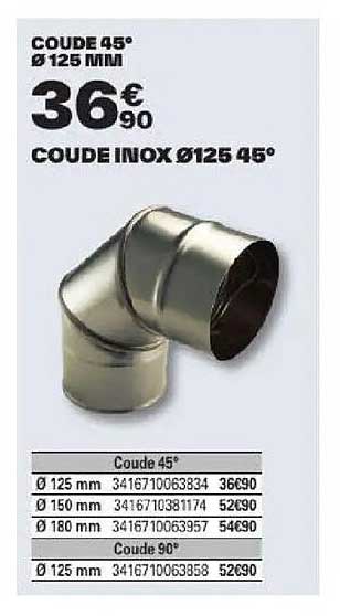 COUDE 45° Ø 125 MM