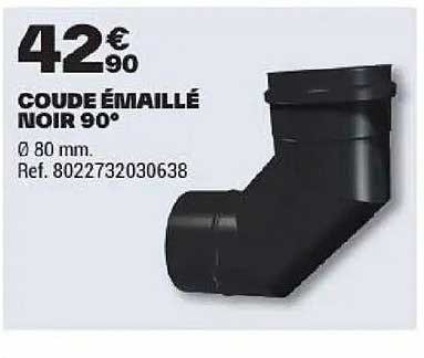 COUDE ÉMAILLÉ NOIR 90°