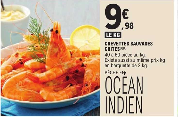 CREVETTES SAUVAGES CUITES