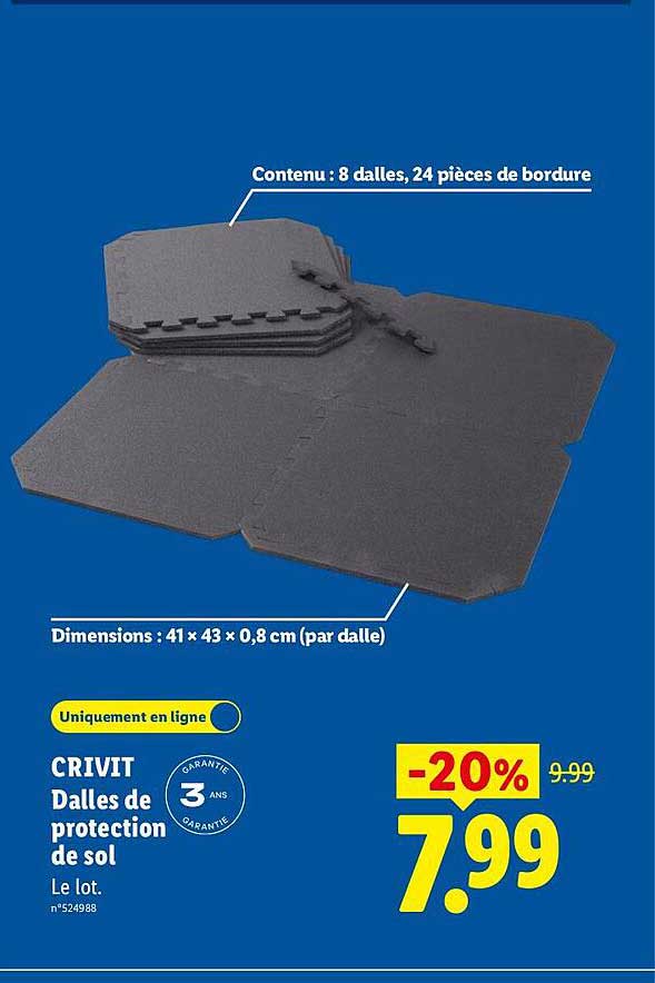 CRIVIT Dalles de protection de sol