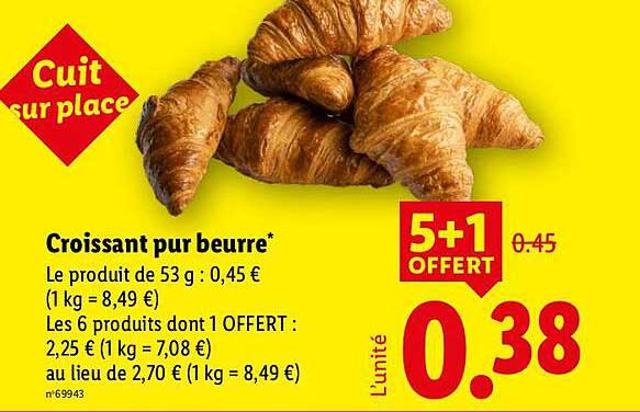 Croissant pur beurre*