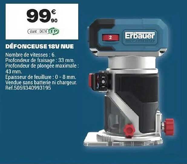DÉFONCEUSE 18V NUE