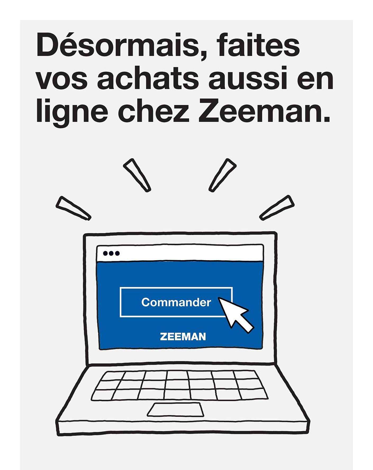 Désormais, faites vos achats aussi en ligne chez Zeeman.
