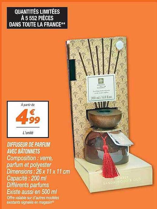 DIFFUSEUR DE PARFUM AVEC BATONNETS