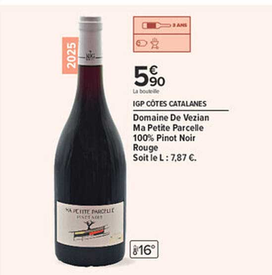 Domaine De Vezian Ma Petite Parcelle 100% Pinot Noir Rouge