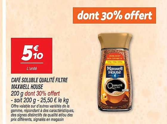 dont 30% offert