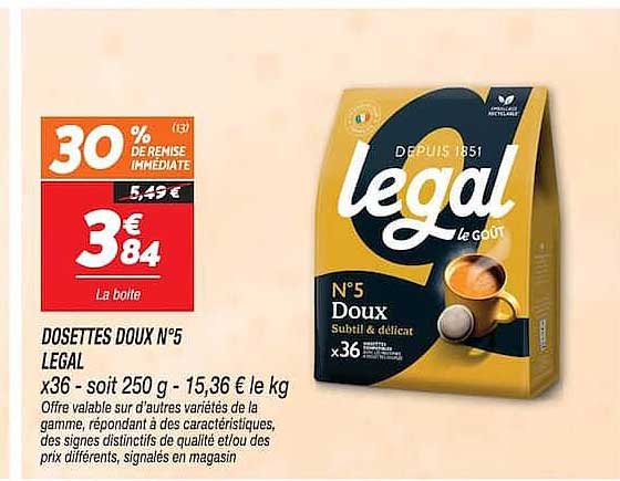 DOSETTES DOUX N°5 LEGAL