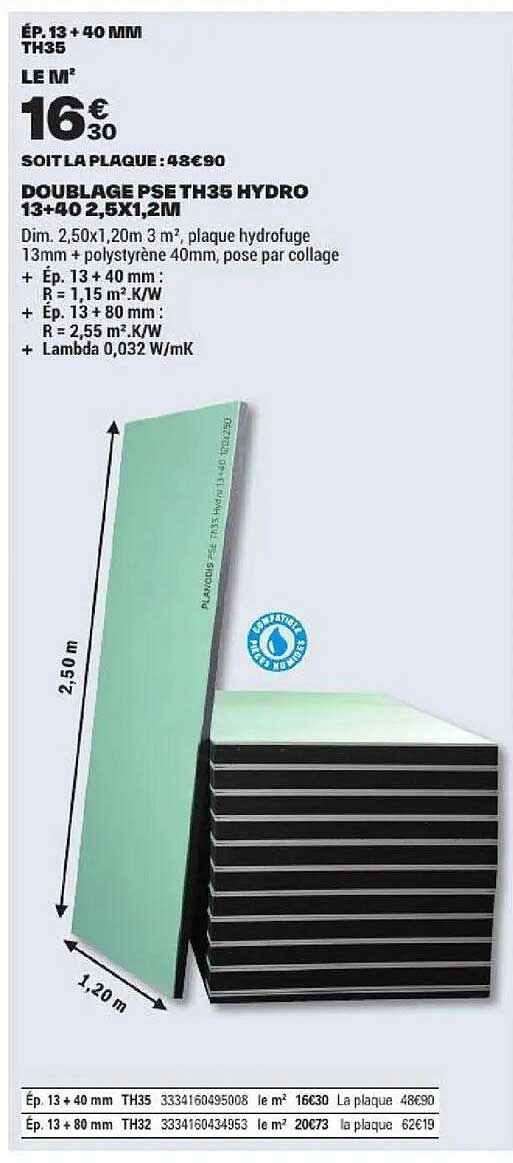 DOUBLAGE PSE TH35 HYDRO 13+40 2,5X1,2M