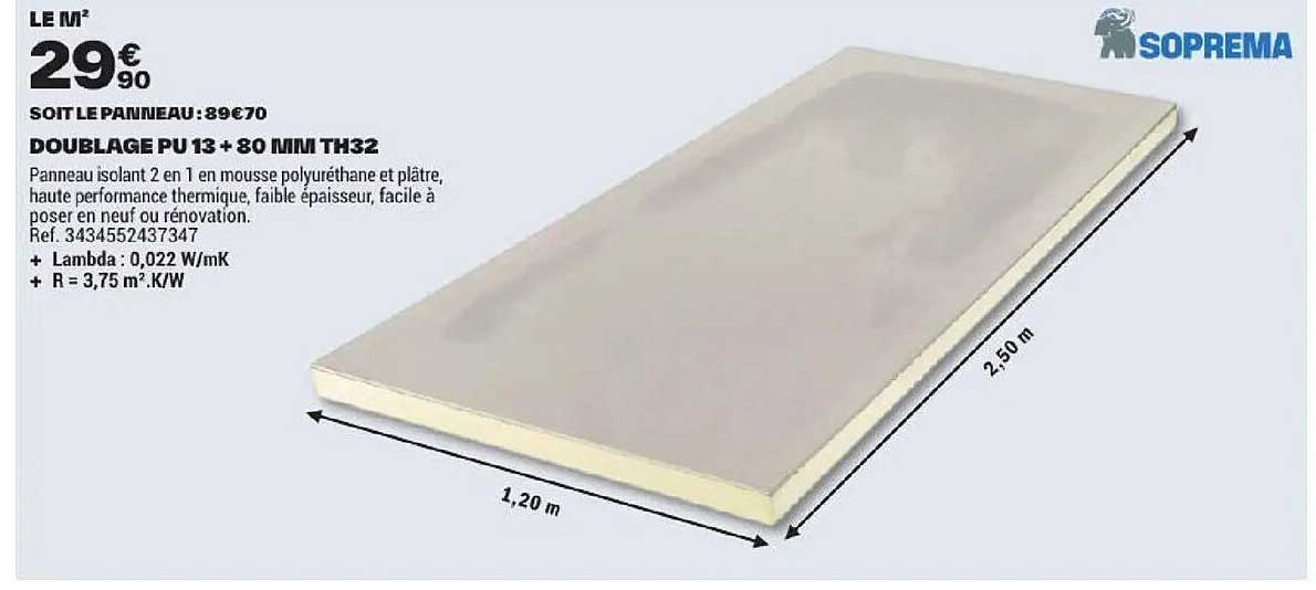 DOUBLAGE PU13 + 80 MM TH32