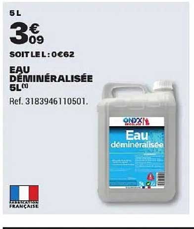 EAU DÉMINÉRALISÉE 5L