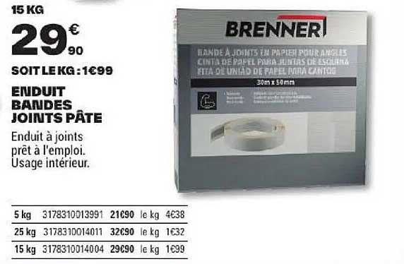 ENDUIT BANDES JOINTS PÂTE