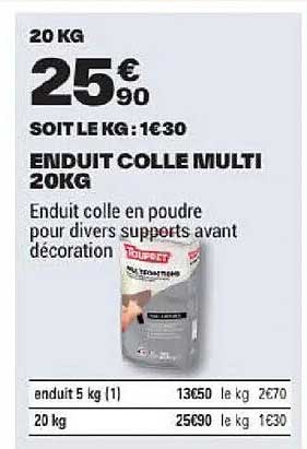 ENDUIT COLLE MULTI 20KG