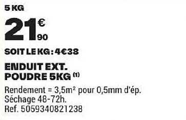 ENDUIT EXT. POUDRE 5KG