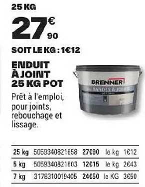 ENDUIT JOINT 25 KG POT