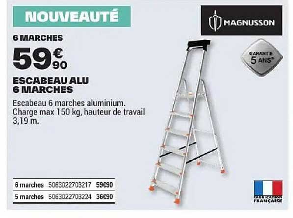 ESCABEAU ALU 6 MARCHES