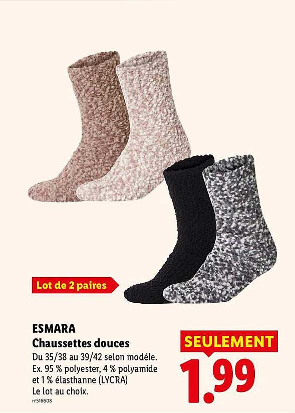 ESMARA Chaussettes douces