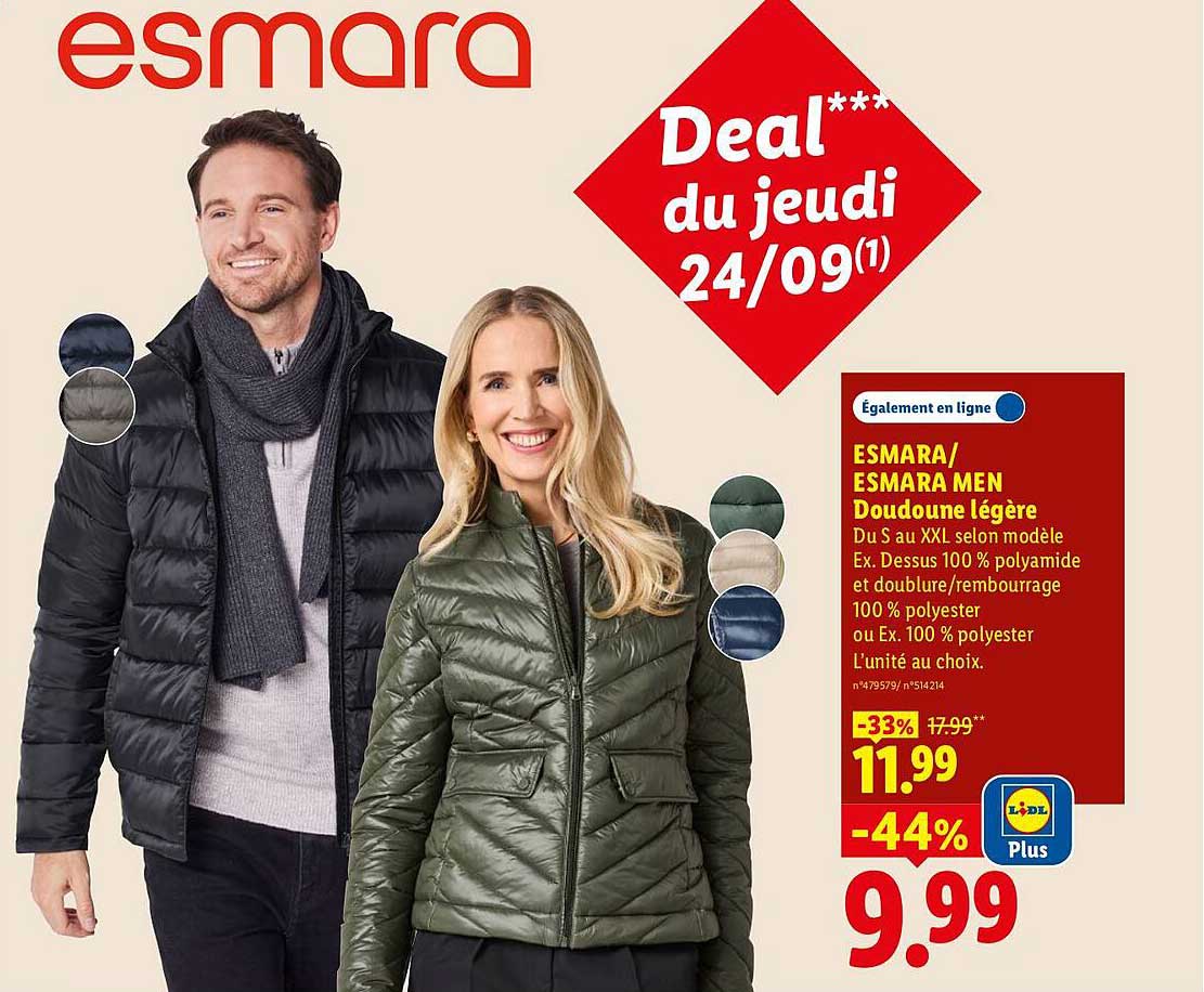 ESMARA/ ESMARA MEN Doudoune légère