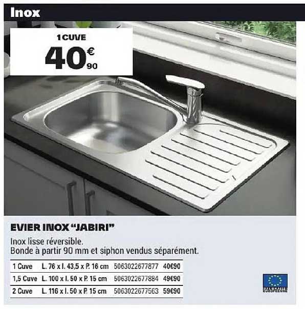 EVIER INOX "JABIRI"