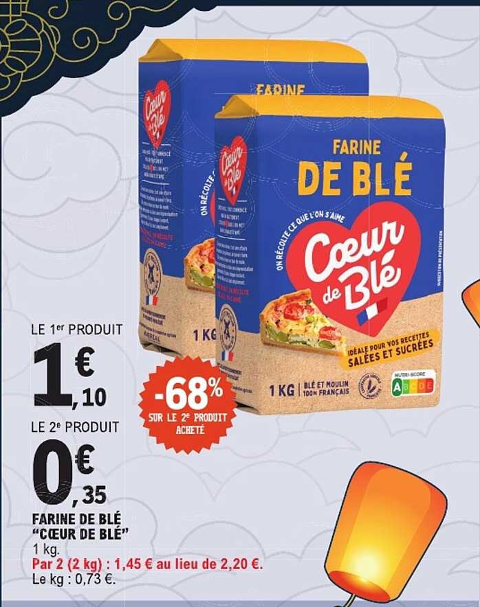 FARINE DE BLÉ “CŒUR DE BLÉ” 1 kg.