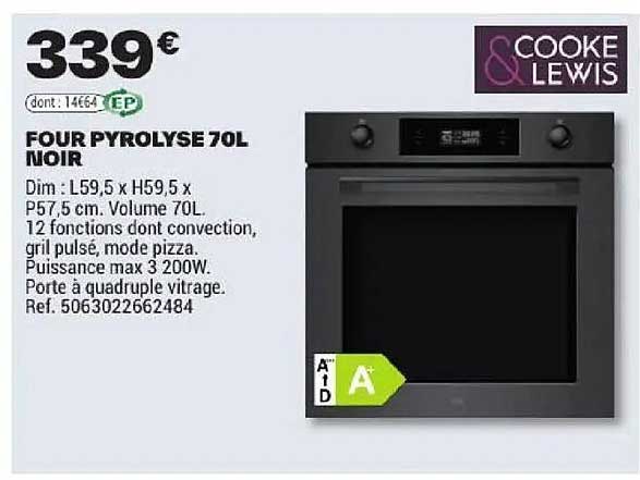 FOUR PYROLYSE 70L NOIR