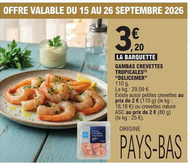 GAMBAS CREVETTES TROPICALES “DELICEMER”