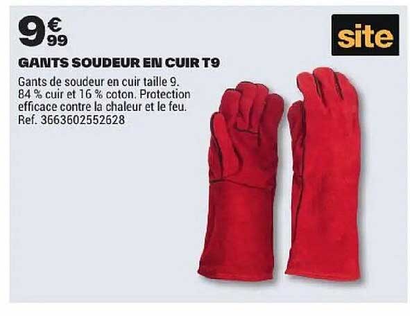 GANTS SOUDEUR EN CUIR T9