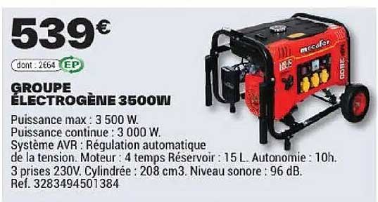 GROUPE ÉLECTROGÈNE 3500W