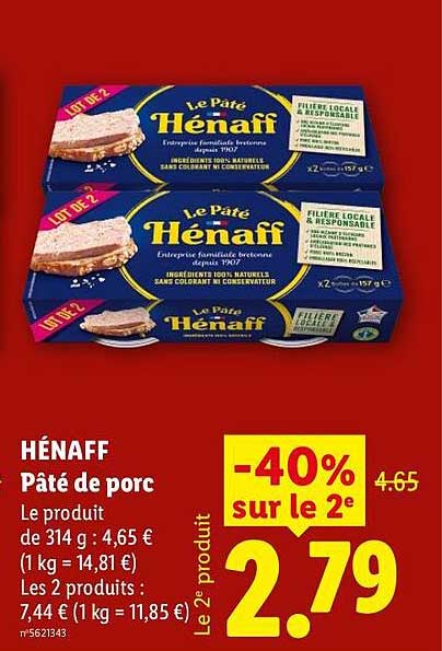 HÉNAFF Pâté de porc