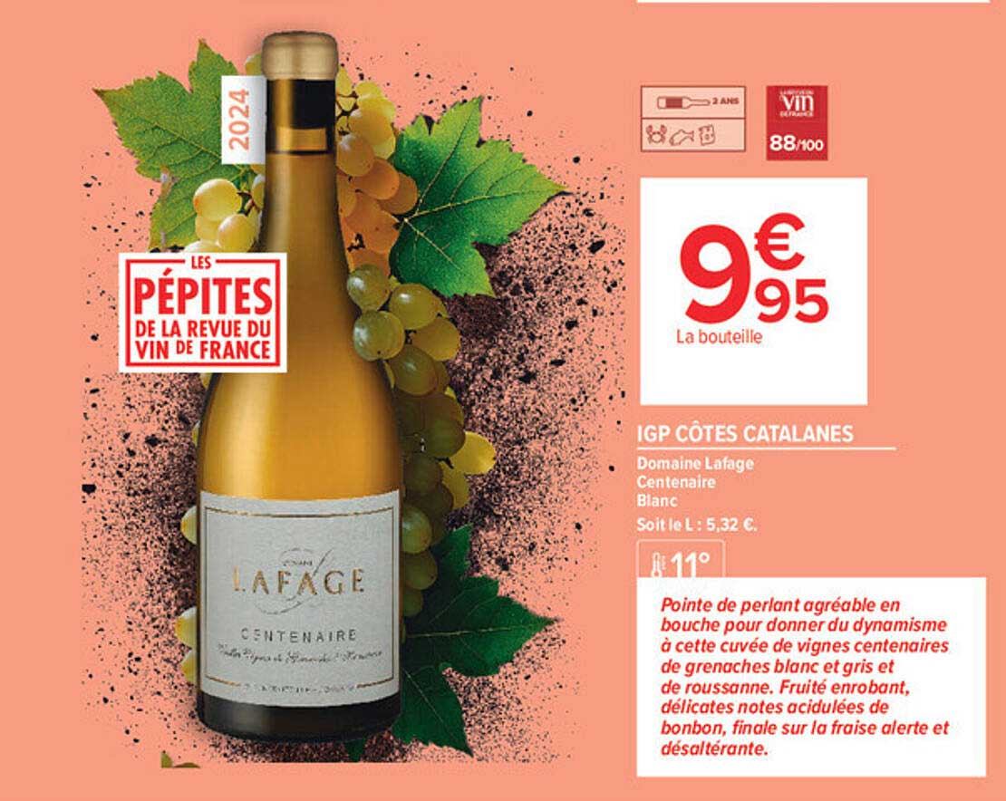IGP CÔTES CATALANES Domaine Lafage Centenaire Blanc