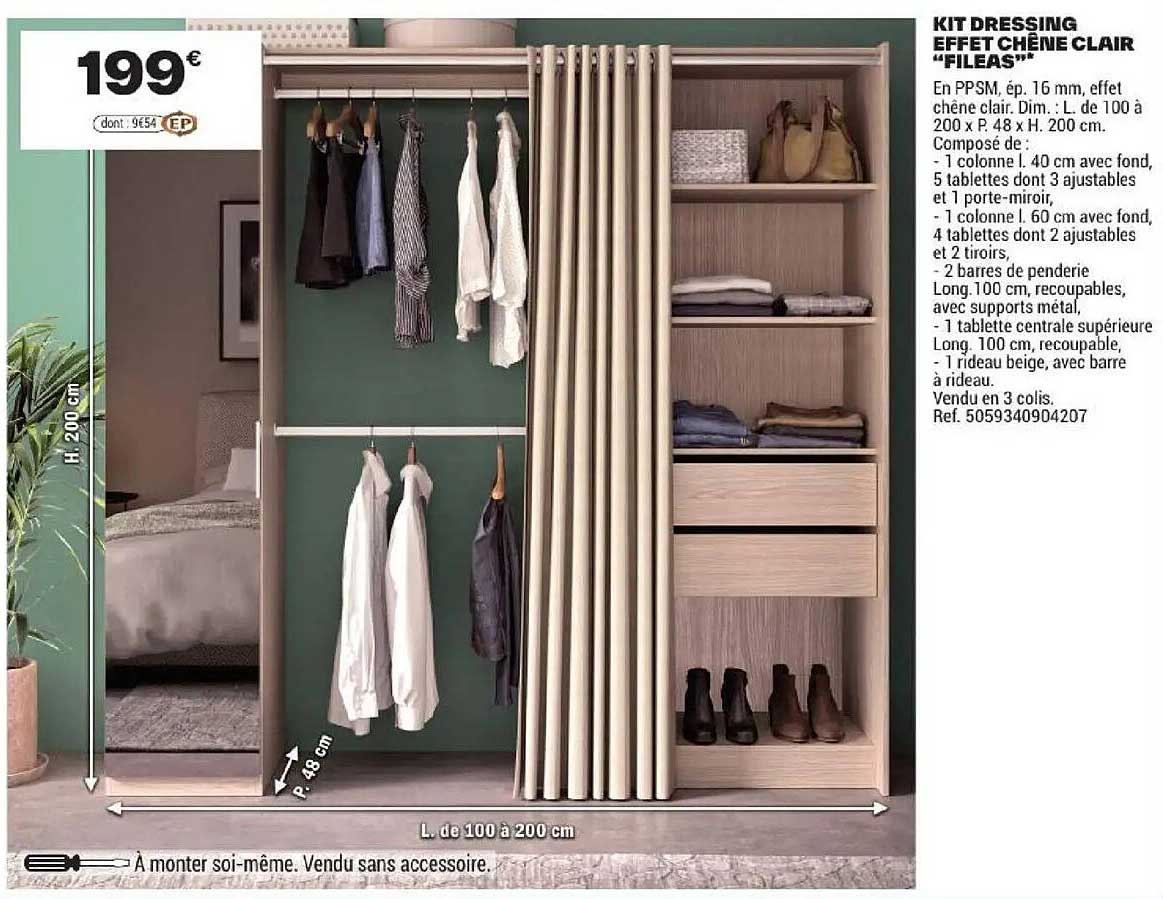 KIT DRESSING EFFET CHÊNE CLAIR “FILLEAS”