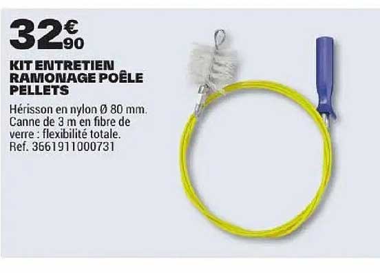 KIT ENTRETIEN RAMONAGE POELE PELLETS