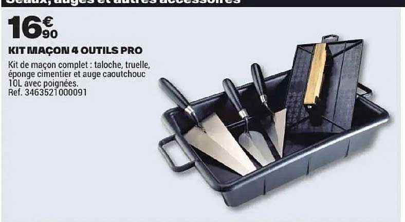 KIT MAÇON 4 OUTILS PRO