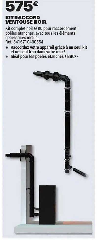 KIT RACCORD VENTOUSE NOIR