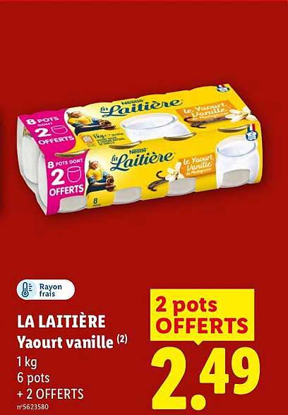 LA LAITIÈRE Yaourt vanille