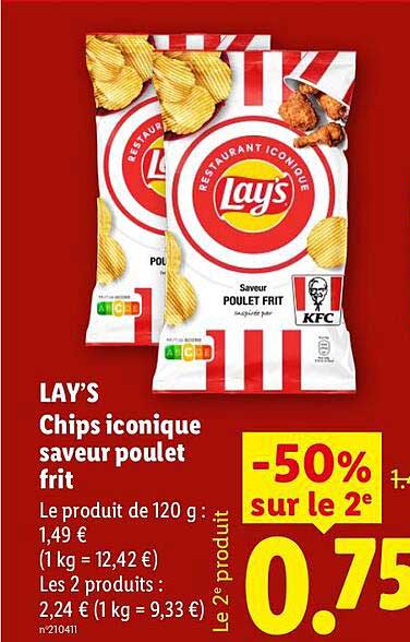 LAY’S Chips iconique saveur poulet frit