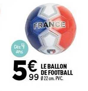 LE BALLON DE FOOTBALL Ø 22 cm. PVC.