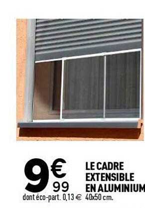 LE CADRE EXTENSIBLE EN ALUMINIUM 40x50 cm.