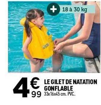 LE GILET DE NATATION GONFLABLE