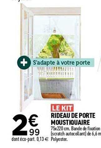 LE KIT RIDEAU DE PORTE MOUSTIQUAIRE