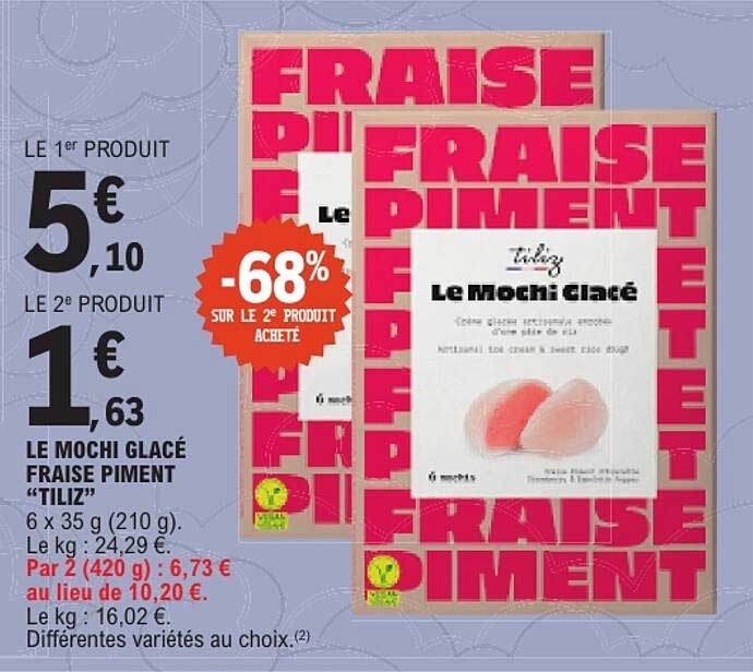 LE MOCHI GLACÉ FRAISE PIMENT "ITILIZ"