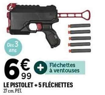 LE PISTOLET + 5 FLÉCHETTES