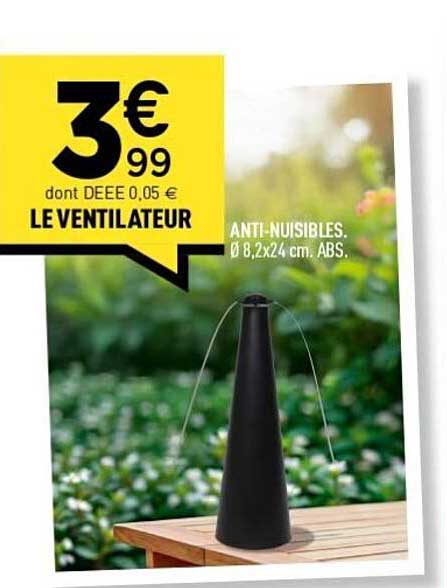LE VENTILATEUR ANTI-NUISIBLES. Ø 8,2x24 cm. ABS.