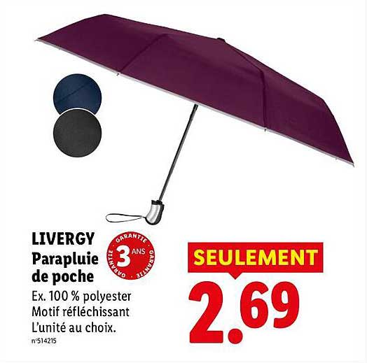 LIVERGY Parapluie de poche