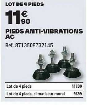 LOT DE 4 PIEDS