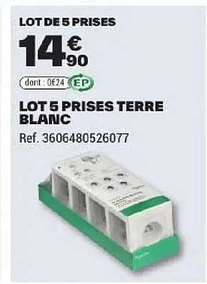 LOT DE 5 PRISES